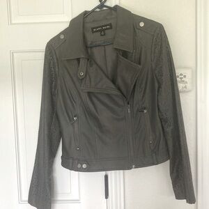 Gray Fay leather Jacket